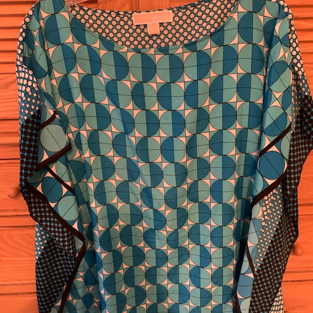 Stylish Blue Geometric Women's Top